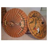 N1 - TWO DECORATIVE CHINESE PARASOLS (E12)