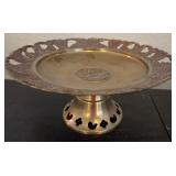 N1 - DECORATIVE BRASS PEDESTAL PLATE (L23)