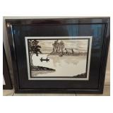 N1 - FRAMED ASIAN LANDSCAPE ARTWORK (L57)