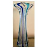 722 - ART GLASS VASE 16"T (G5)