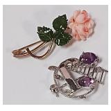 722 -STERLING PINS/BROOCHES(87)