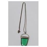 722 - STERLING NECKLACE W/GEMSTONE(42)