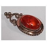 722 -AMBER/STERLING PENDANT(66)