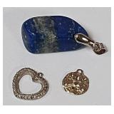 722 -LOT OF 3 STERLING PENDANTS(70)