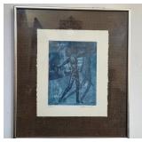 R - MID-CENTURY MODERNIST STYLE ARTWORK FRAMED