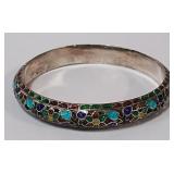 722 -STERLING JEWEL ENCRUSTED BRACELET(89)
