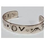 722 - STERLING ENGRAVED CUFF BRACELET(15)