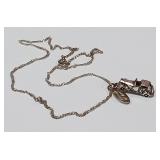 722 -STERLING NECKLACE W/CAR PENDANT(54)
