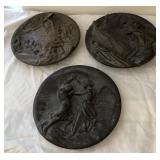 722 - THREE LTD ED BIBLE SCENE PLATES (A106)