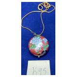 722 - CLOISONNE PENDANT NECKLACE (K95)
