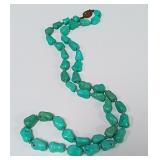 722 -TURQUOISE BEADED 12" NECKLACE(11)