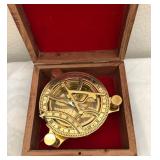 722 - BRASS SUNDIAL COMPASS (A164)