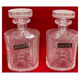 722 - TWO CRYSTAL DECANTERS (K49)