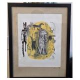 G - NATIVE AMERICAN ARTWORK FRAMED 19X15" (K125)