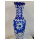 W - CZECH ART GLASS VASE 19"T (K120)