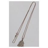 722 - STERLING PANDANT W/NECKLACE(57)