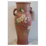 W - ROSEVILLE POTTERY APPLE BLOSSOM VASE (K117)