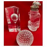 722 - WATERFORD CRYSTAL GOLF FIGURINES (K42)