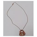 722 -STERLING NECKLACE W/PENDANT RINGS(97)