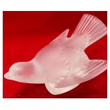 722 - LALIQUE FRANCE BIRD FIGURINE (K40)