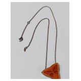 722 - STERLING NECKLACE W/BUTTERFLY PENDANT(6)