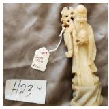 W - VINTAGE CARVED SOAP STONE DIETY FIGURINE (H23)