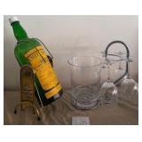 722 - TIPPING BOTTLE STAND, STEMWARE W/ STAND (G25