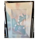 722 - ABSTRACT ART SIGNED NOAH FRAMED 40X60" (G62)