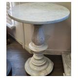 W - MARBLE PEDESTAL TABLE 18"DIA (K111)