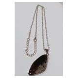 722 - STERLING PENDANT W/STONE PENDANT(44)