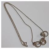 722SILVER NECKLACE W/3RINGS(40)