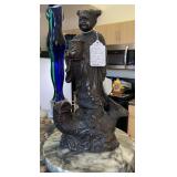 722 - ANTIQUE BRONZE CHINESE DIETY SCULPTURE