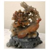 722 - VINTAGE CHINESE CARVED SOAPSTONE FIGURINE