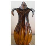 722 - ART GLASS VASE 13"T (G13)