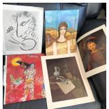 722 - LOT OF UNFRAMED ART (A221)