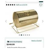 722 - BRASS-TONE RAFFLE TICKET DRUM (G33)