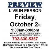 PREVIEW LIVE IN PERSON - Friday, October 2nd