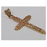 722 - 14K GOLD CROSS PENDANT(19)