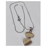 722 -STERLING NECKLACE W/HEART PENDANT(50)