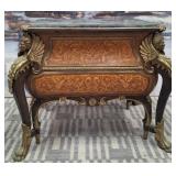11 - VINTAGE MARBLE TOP END TABLE 32X31