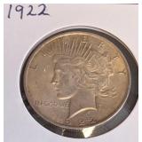 1922 - PEACE SILVER DOLLAR (#33)