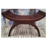 11 - MCM WOODEN BENCH SEAT 20X31