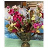 11 - FLORAL HOME DECOR IN TROPHY STYLE POT