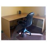 12 - L SHAPED OFFICE DESK W/CHAIR 63X30