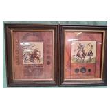 11 - AMERICAN INDIAN & ROUND UP COIN SETS FRAMED