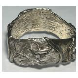 STERLING SILVER SIGNED BANGLE BRACELET 52.80GRS