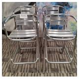 11 -4 MID-CENTURY-MODERN STYLE ALUMINUM BAR STOOLS