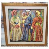 11 - FRAMED OIL PAINTING 49"SQ