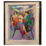 11 - ISAAC MAIMON "CORNER CAFE" 42X52 ARTWORK