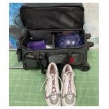 11 - BOWLING BALL W/BAG SHOES ETC